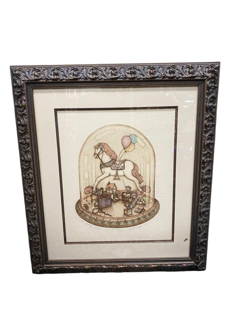 Vintage Alice Villanueva Scott The Rocking Horse Limited Edition signed numbered